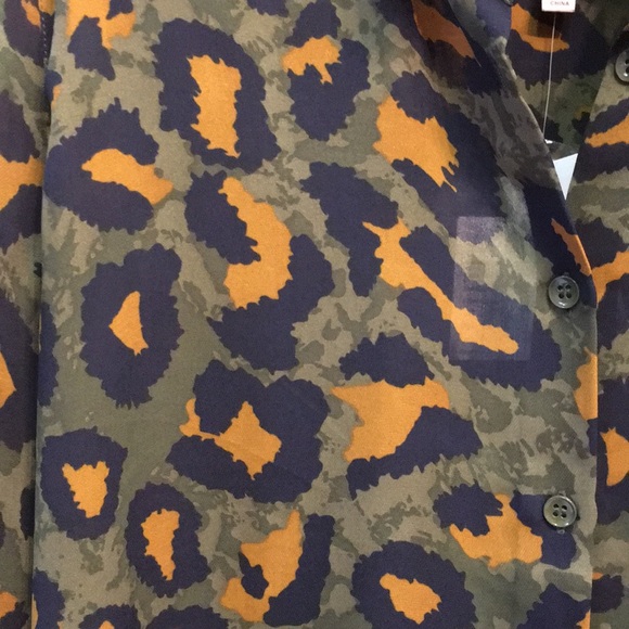 NWT Philosophy Republic animal print blouse Size S - Picture 7 of 9